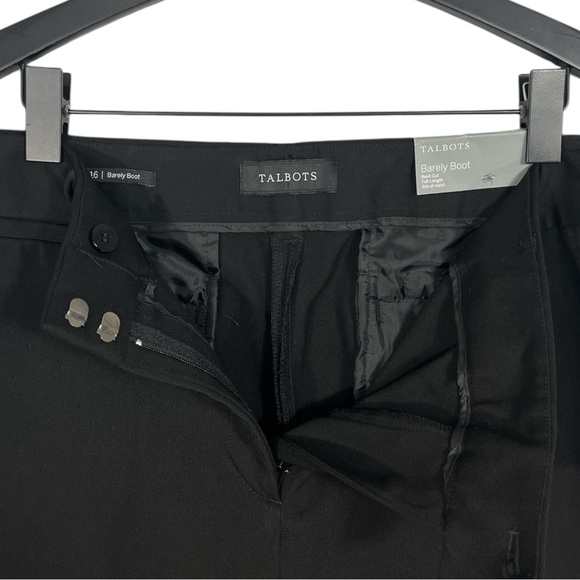 NWT Talbots Refined Bi-Stretch Barely Boot Pants Size 16 in Black Full Length - Picture 7 of 10